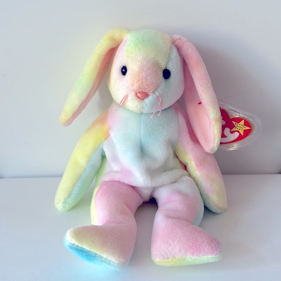 Ty | Toys | Ty Beanie Baby Hippie The Tyedye Bunny Rabbit 998 Pink Blue ...
